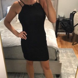 Black lace guess dress mid length